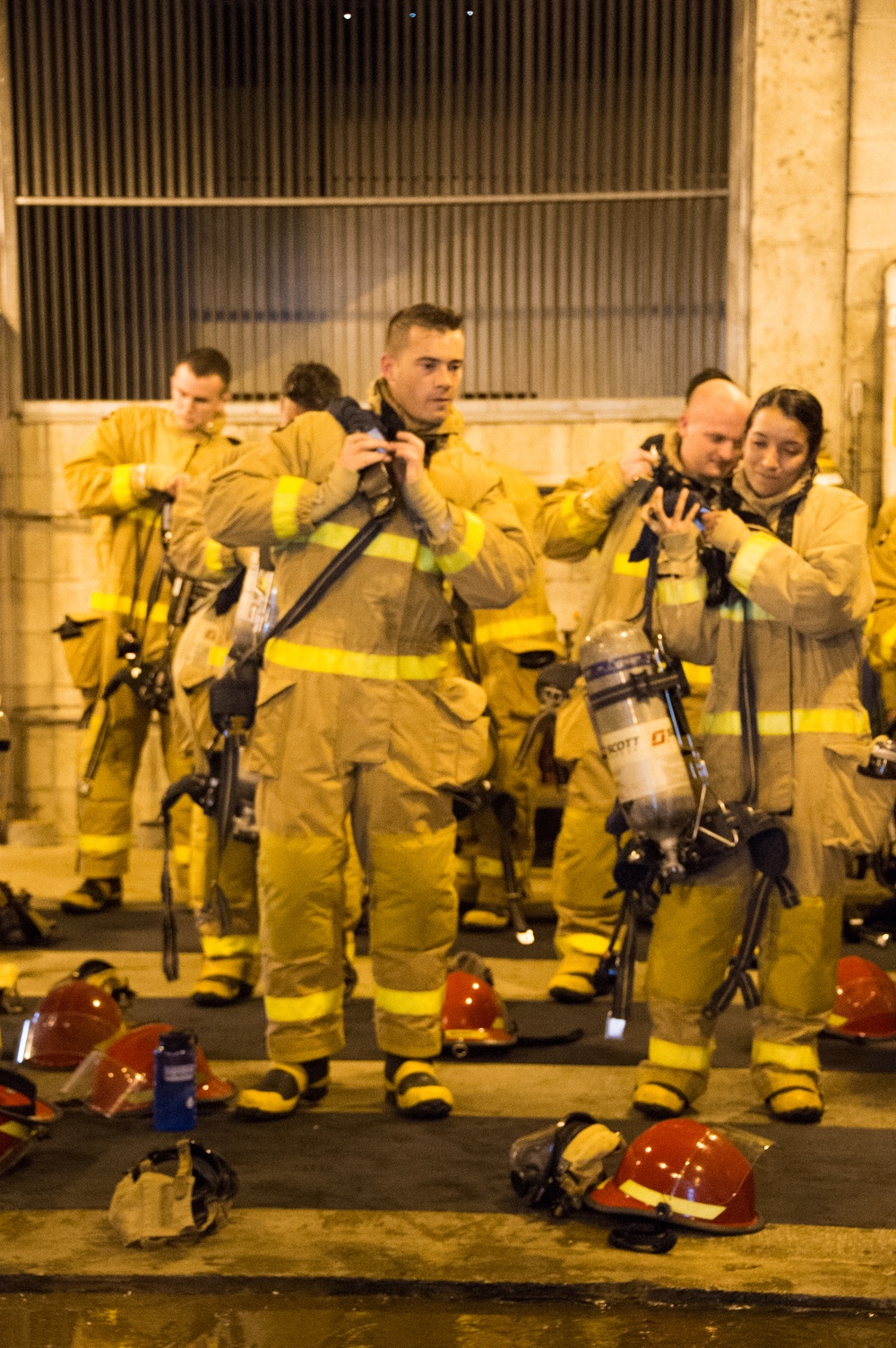 Officer Development School (ODS) class 19-050 here at Officer Training Command, Newport, Rhode Island, conduct shipboard firefighting training July 30, 2019.