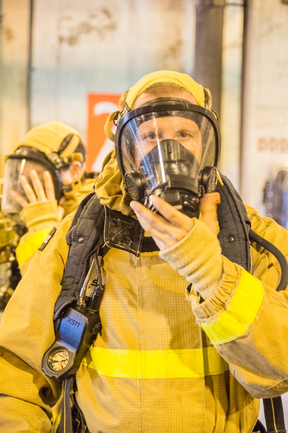 Officer Development School (ODS) class 19-050 here at Officer Training Command, Newport, Rhode Island, conduct shipboard firefighting training July 30, 2019.