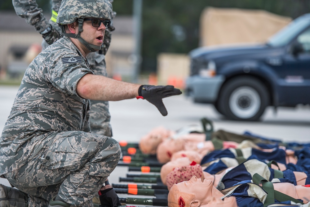 Communicating during Patient Movement exercises at Northern Strike 19