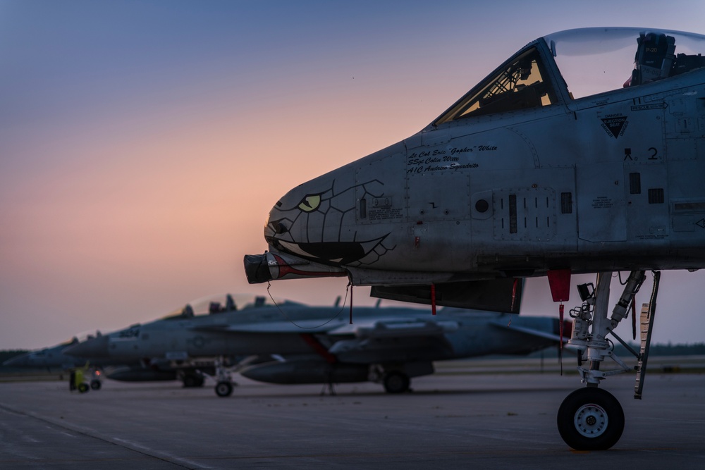 Alpena CRTC flight line during Northern Strike 19