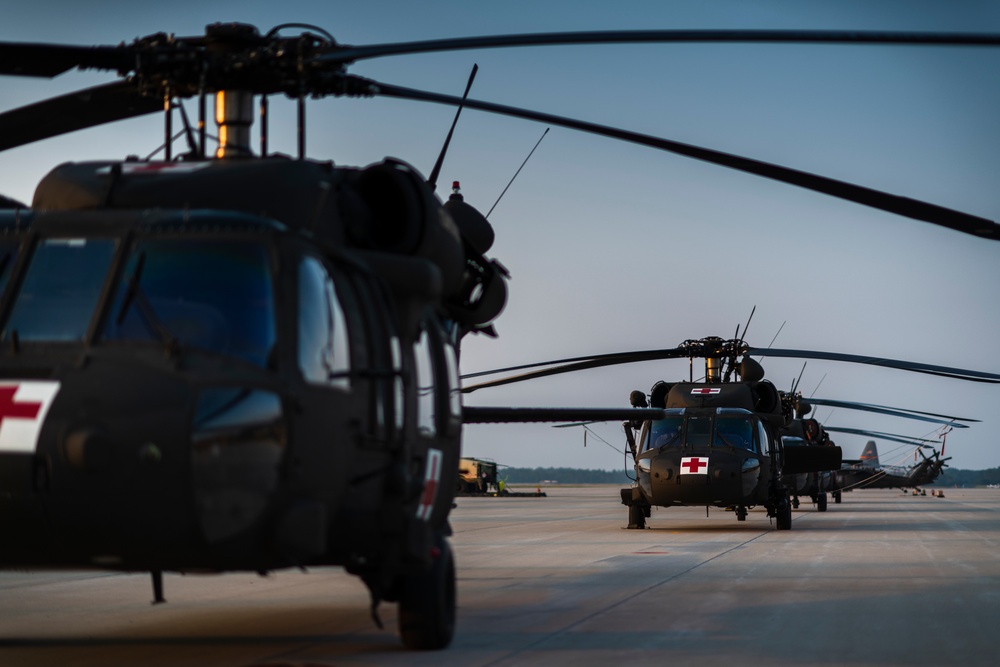 Alpena CRTC flight line during Northern Strike 19