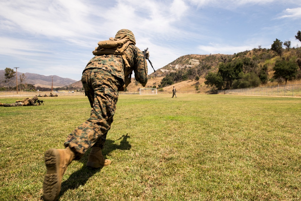 U.S. Marines with 3/1 practice buddy rushing