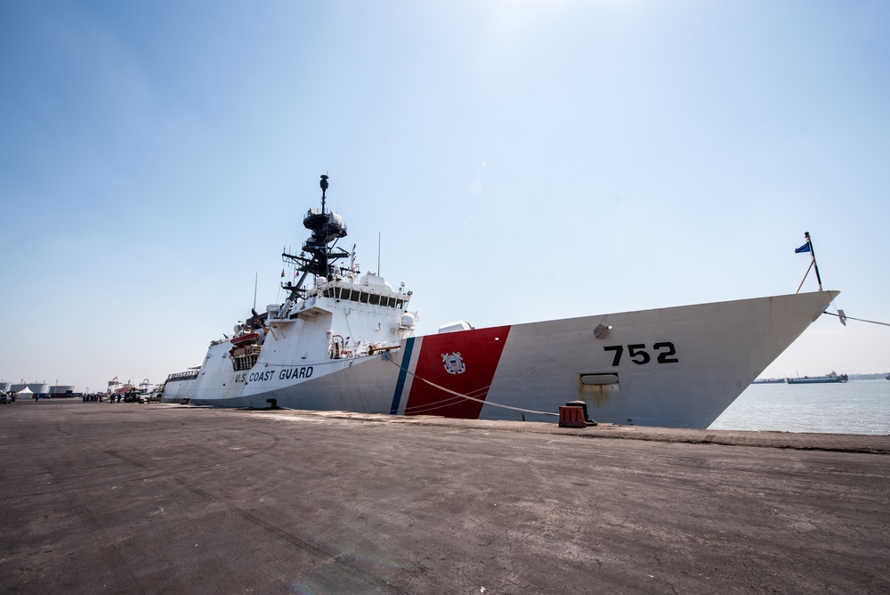 California-based Coast Guard Cutter Stratton arrives in Indonesia