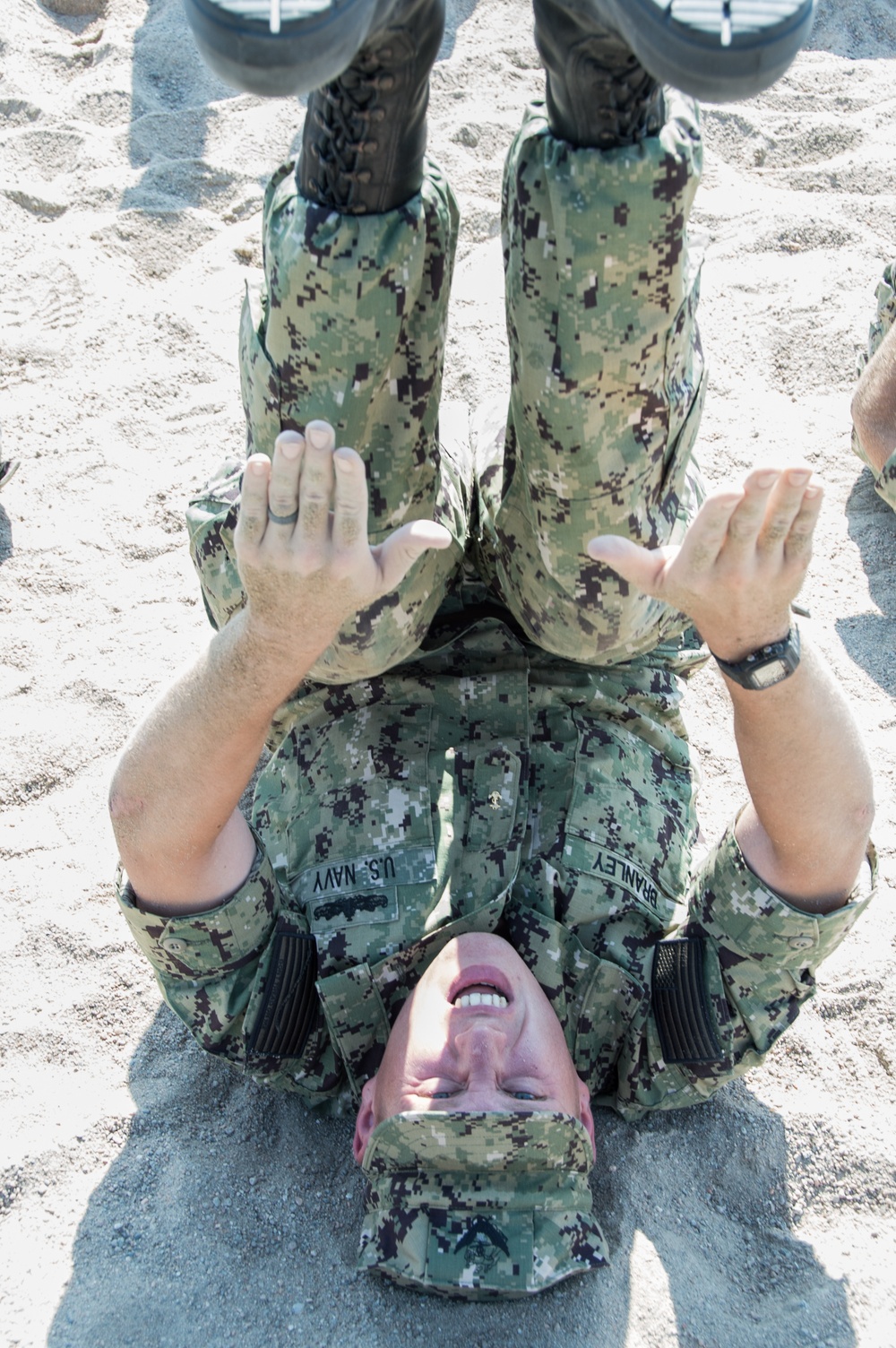 Officer Candidate School (OCS) class 17-19 here at Officer Training Command, Newport, Rhode Island, (OTCN) conduct performance reinforcement training on July 31, 2019.