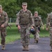 Chief Master Sgt. Katie McCool joins Whiteman AFB SF Airmen in a ruck while they train for the Global Strike Challenge