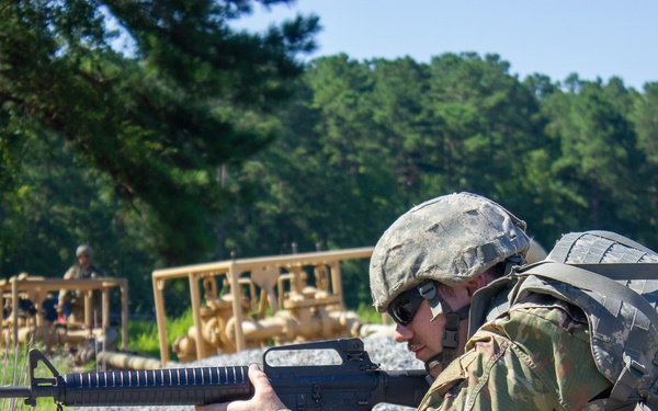 Soldier providing perimeter security at QLLEX-E