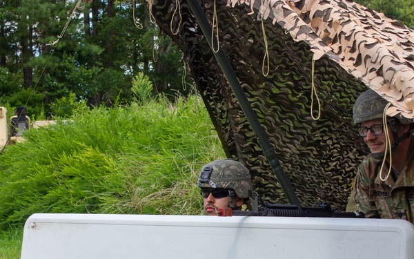 Soldiers performing guard duty during QLLEX-E