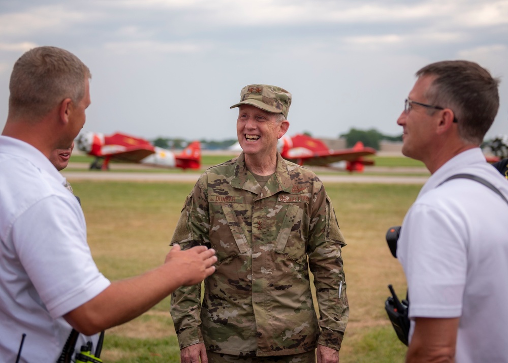 Service members provide support at EAA AirVenture
