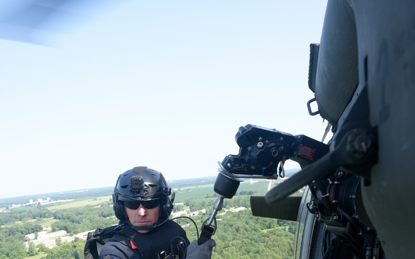 Indiana National Guard and South Bend Fire Department team up for helicopter search and rescue team