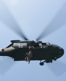 Indiana National Guard and South Bend Fire Department team up for helicopter search and rescue team