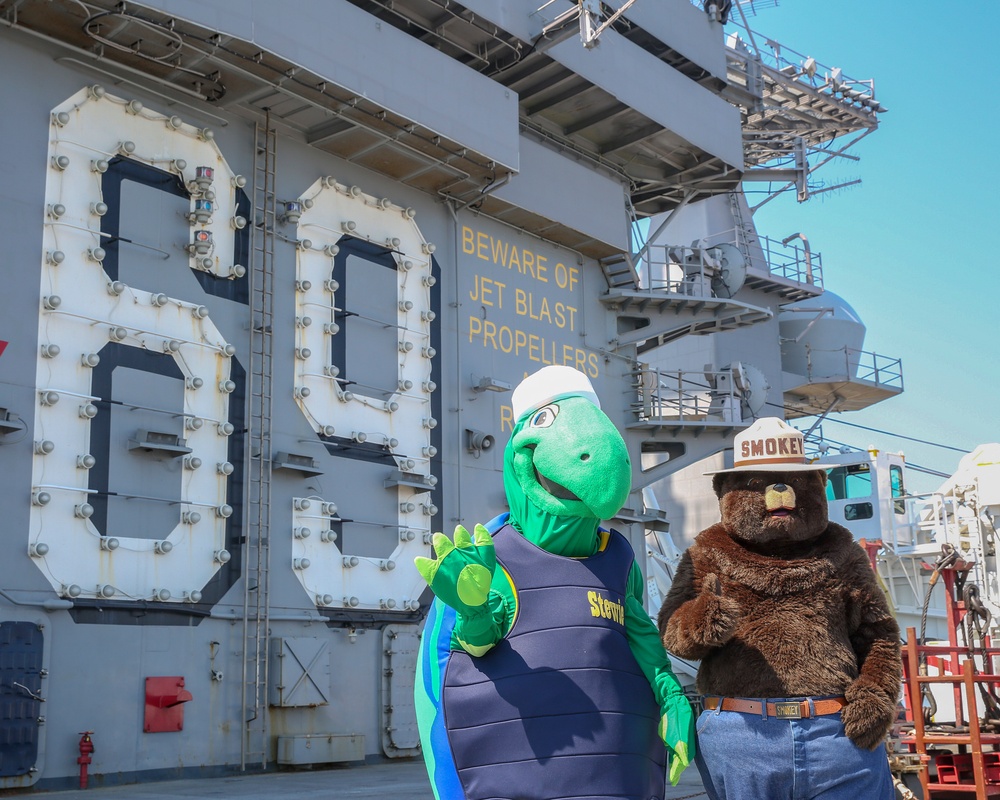 Smokey Bear Celebrates 75th Birthday Aboard Ike