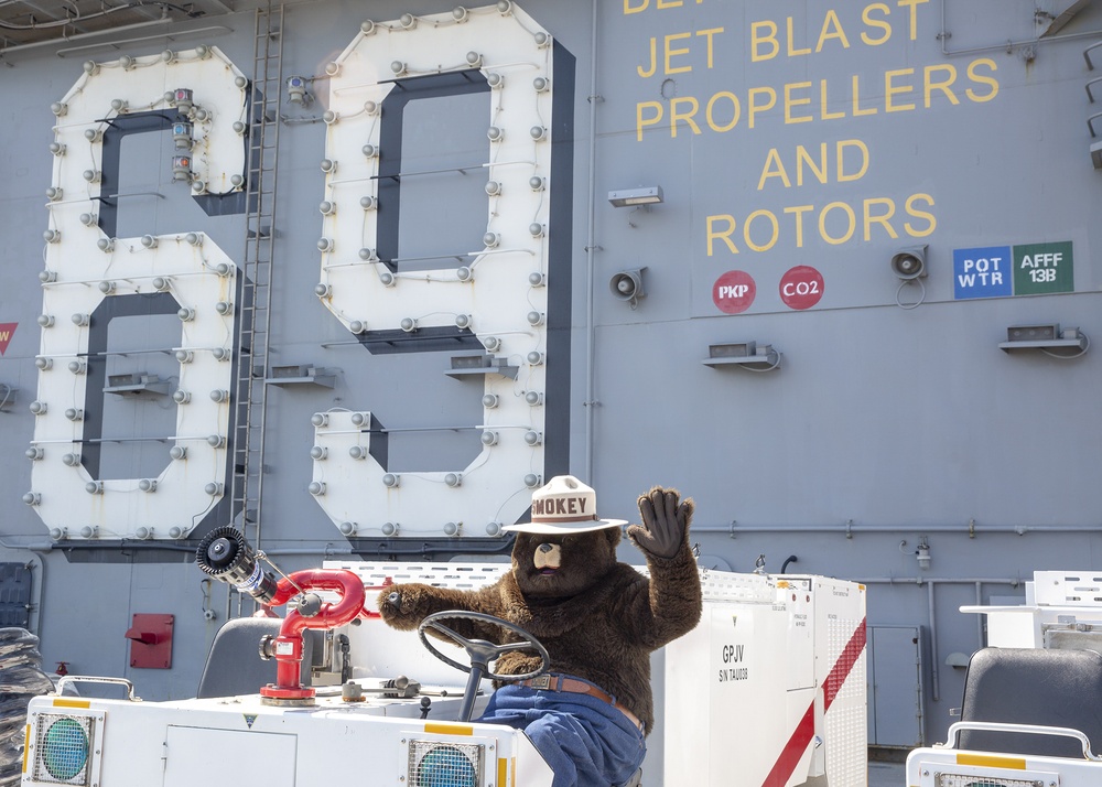 Smokey Bear Celebrates 75th Birthday Aboard Ike