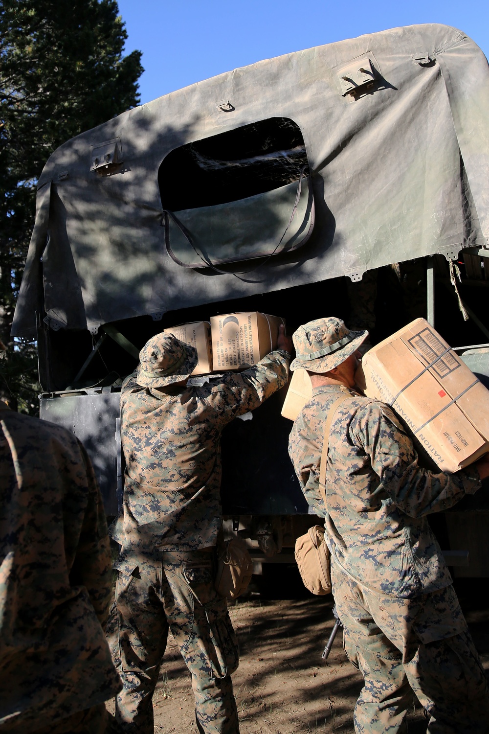 Delivering MRE’s during Mountain Exercise (MTX) 4-19