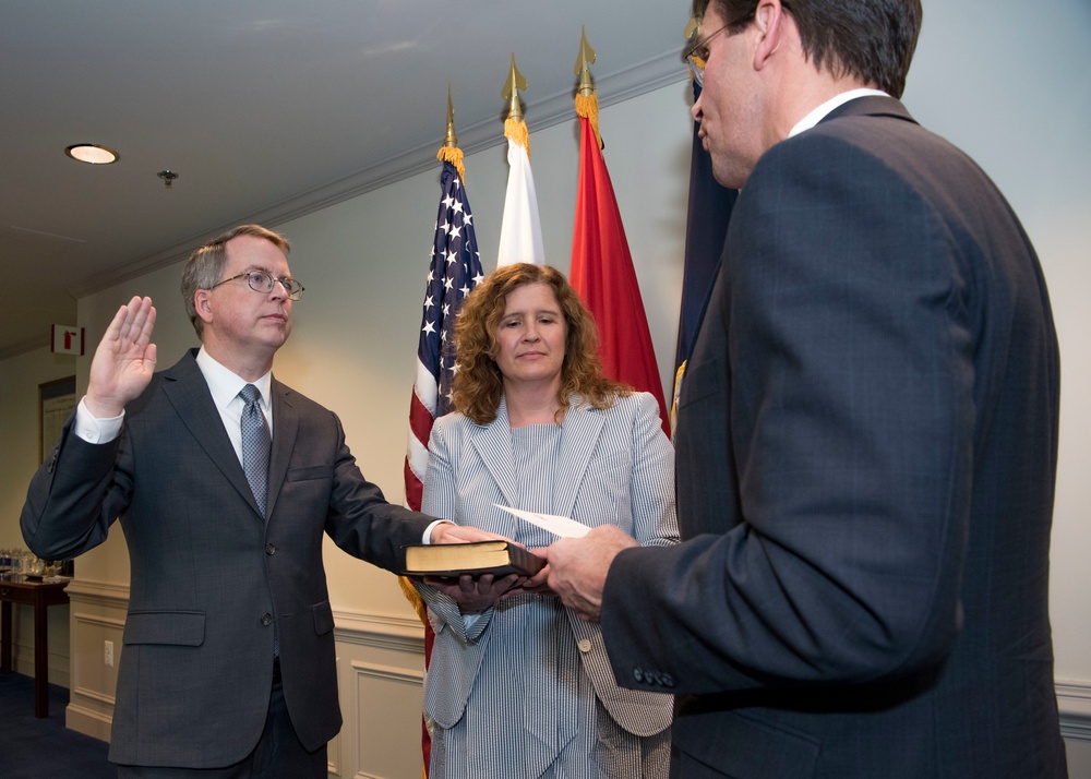 Secretary of Defense Esper Swears in Deputy Secretary of Defense Norquist