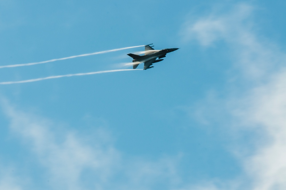 F-16s at Grayling Air to Ground Range during Northern Strike 19