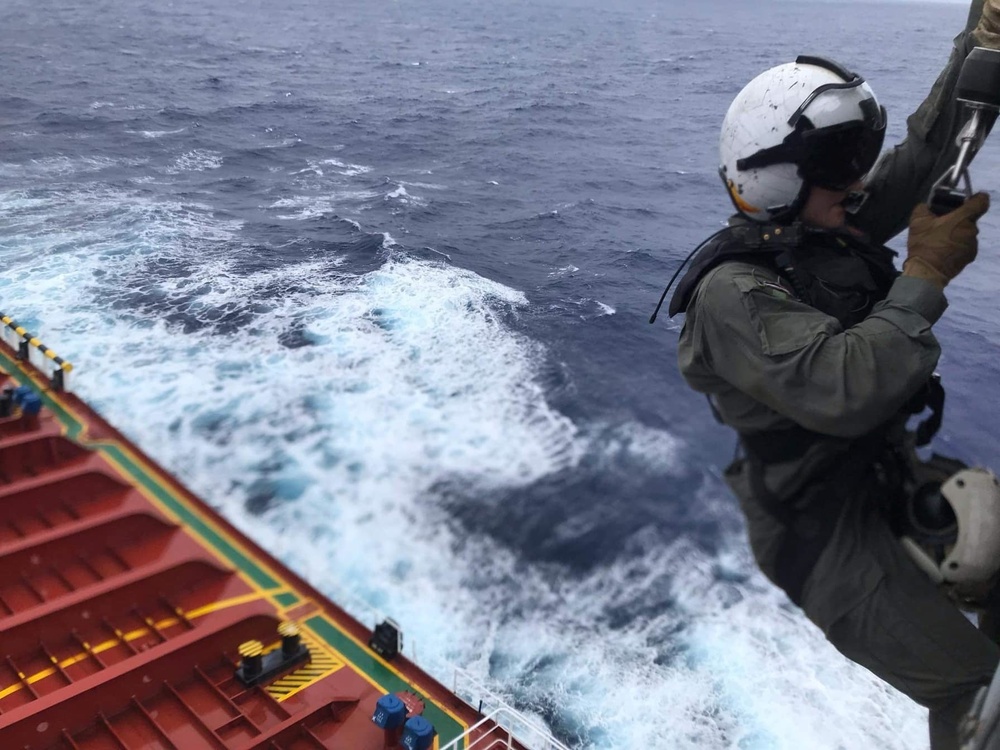 HSC-25 provides urgent medevac for mariner at sea