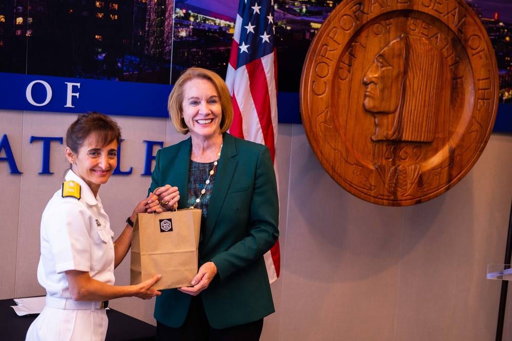 Mayor Durkan recognizes Sea Services During Seattle Fleet Week