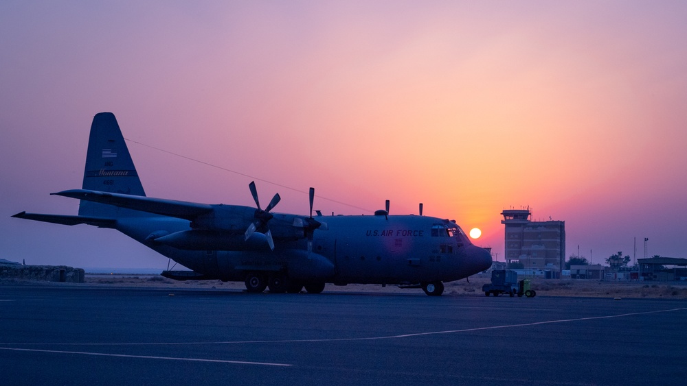 C-130 in the sunset