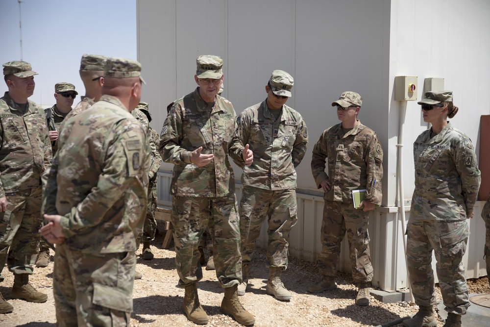 Lt. Gen Terry Ferrell visits with Soldiers