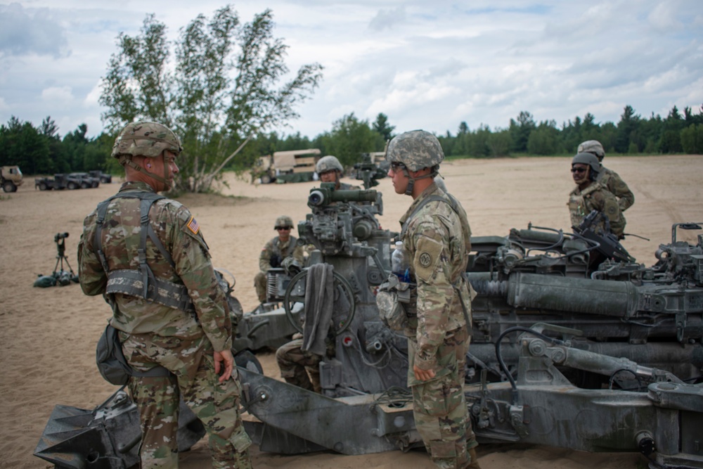 NY Army National Guard Artillerymen fire at Fort Drum
