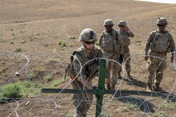U.S. Army and Georgian Defense Force combat engineers train at a controlled demolition range