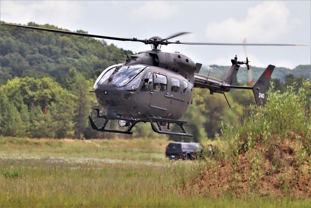 UH-72 Lakota operations for Patriot North 2019 exercise at Fort McCoy