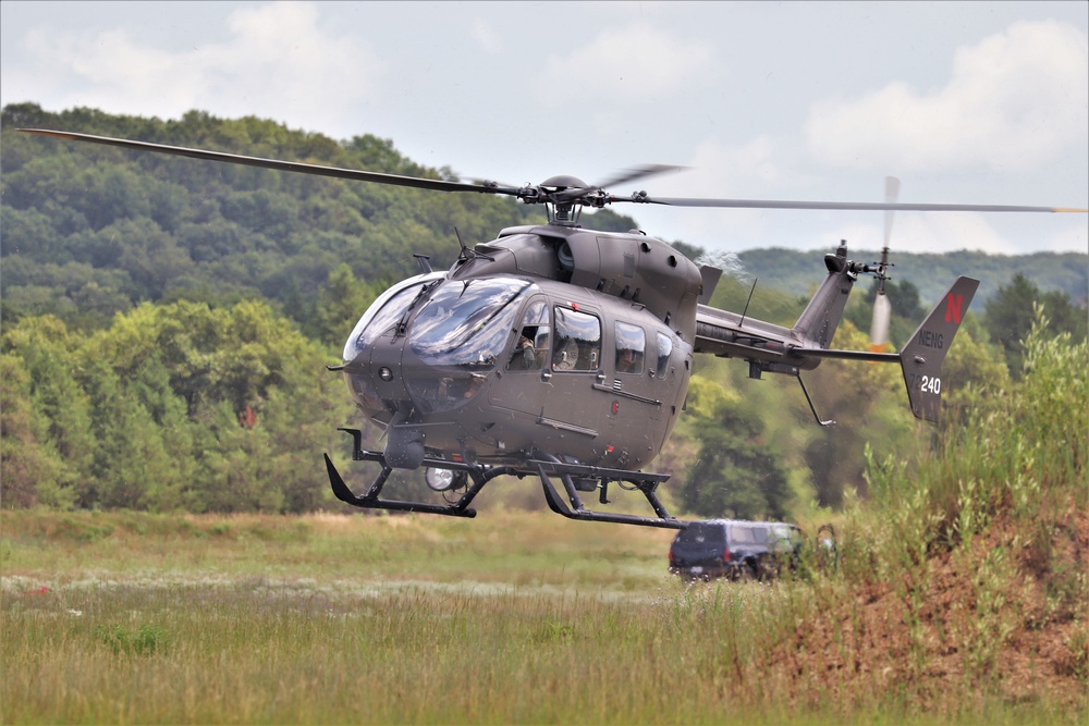 UH-72 Lakota operations for Patriot North 2019 exercise at Fort McCoy