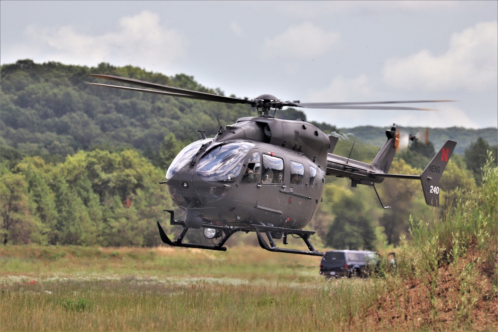 UH-72 Lakota operations for Patriot North 2019 exercise at Fort McCoy