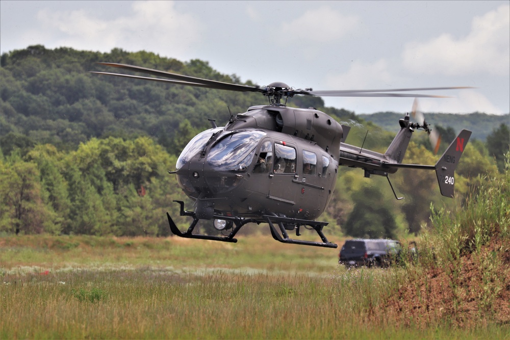 UH-72 Lakota operations for Patriot North 2019 exercise at Fort McCoy