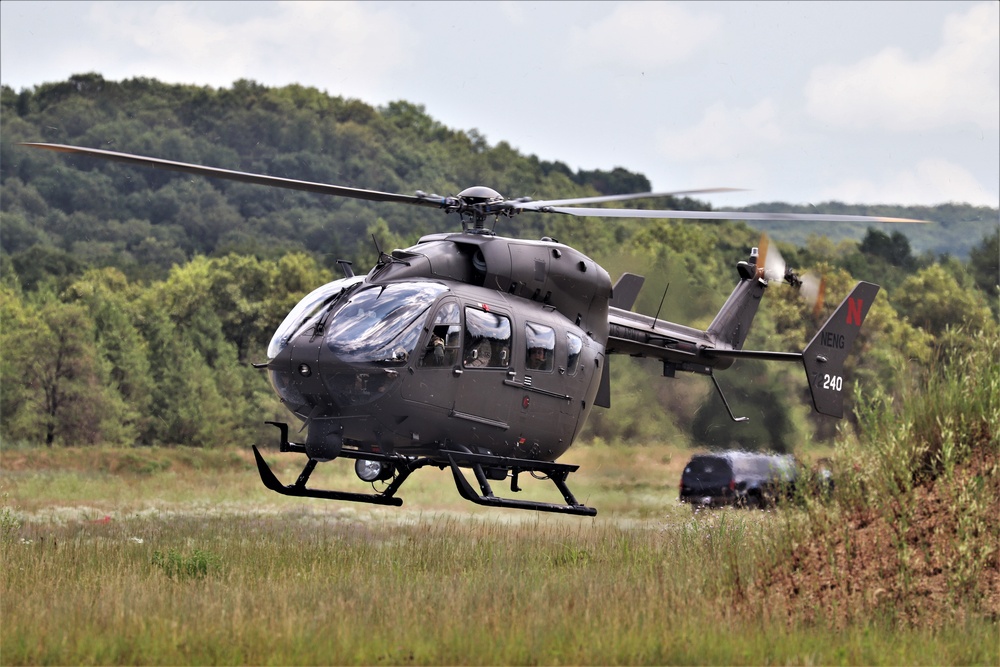 UH-72 Lakota operations for Patriot North 2019 exercise at Fort McCoy