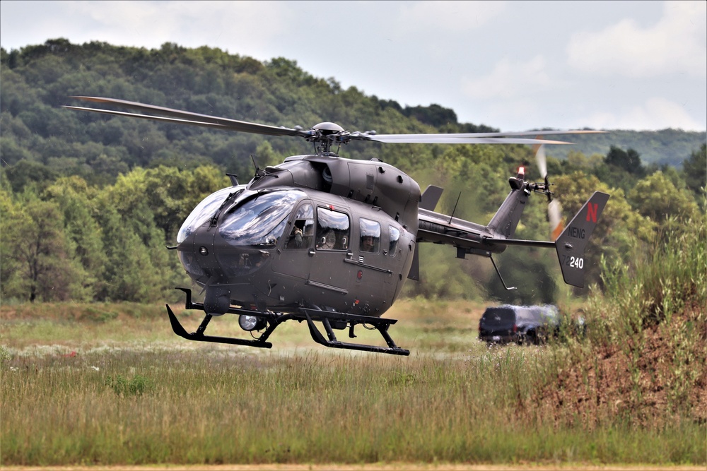 UH-72 Lakota operations for Patriot North 2019 exercise at Fort McCoy