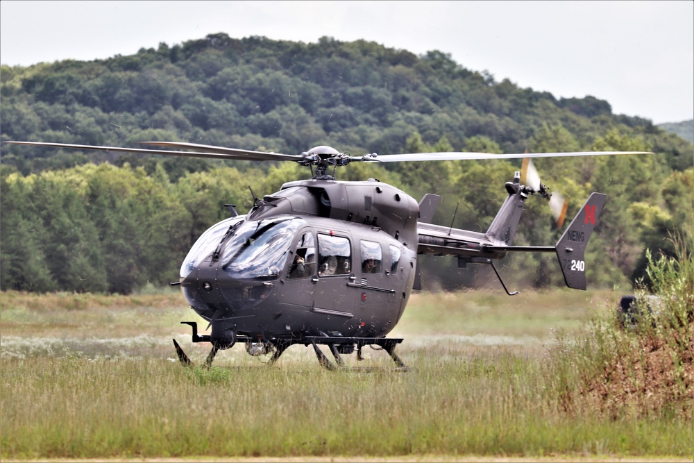 UH-72 Lakota operations for Patriot North 2019 exercise at Fort McCoy