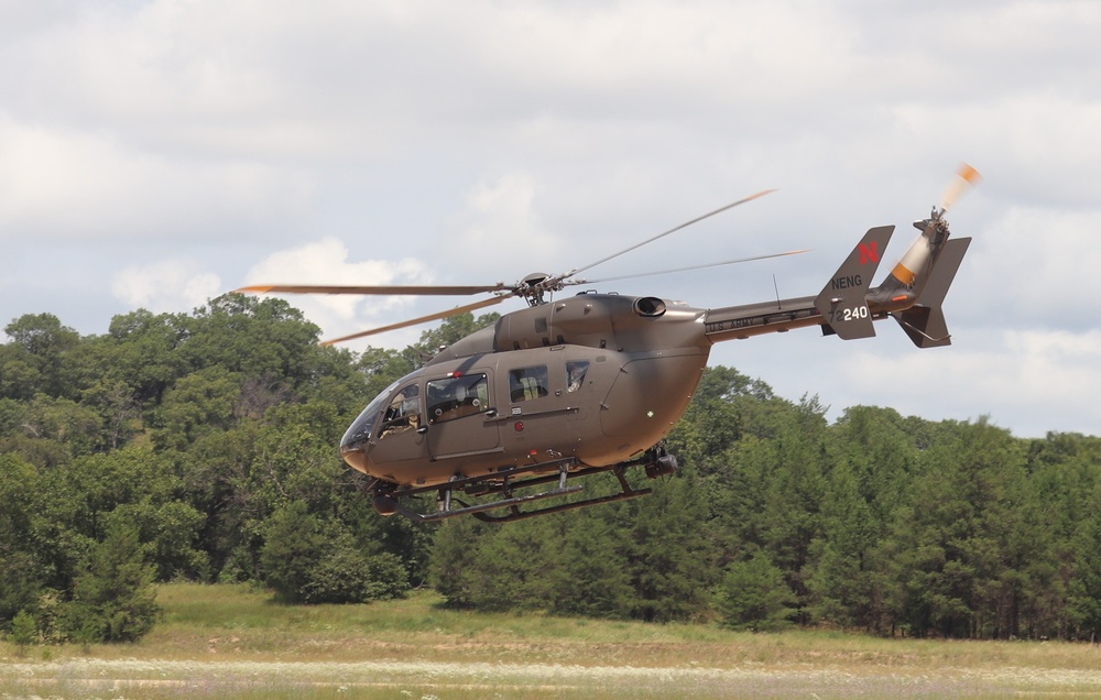 UH-72 Lakota operations for Patriot North 2019 exercise at Fort McCoy