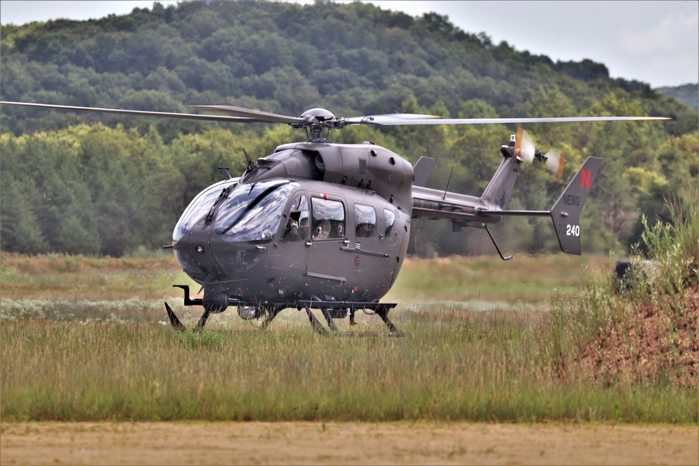 UH-72 Lakota operations for Patriot North 2019 exercise at Fort McCoy