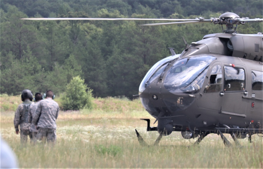 UH-72 Lakota operations for Patriot North 2019 exercise at Fort McCoy