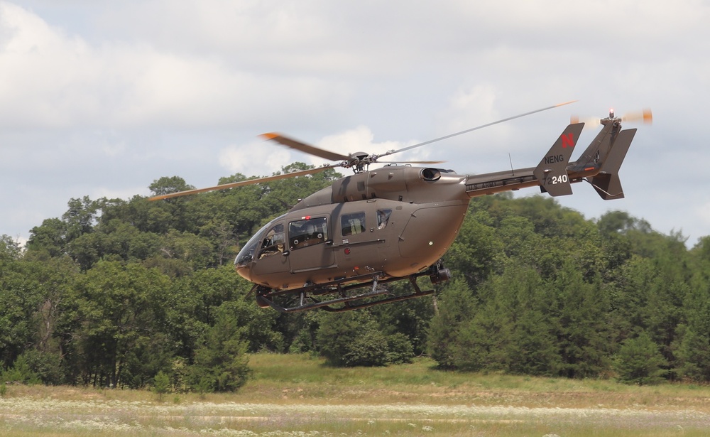 UH-72 Lakota operations for Patriot North 2019 exercise at Fort McCoy