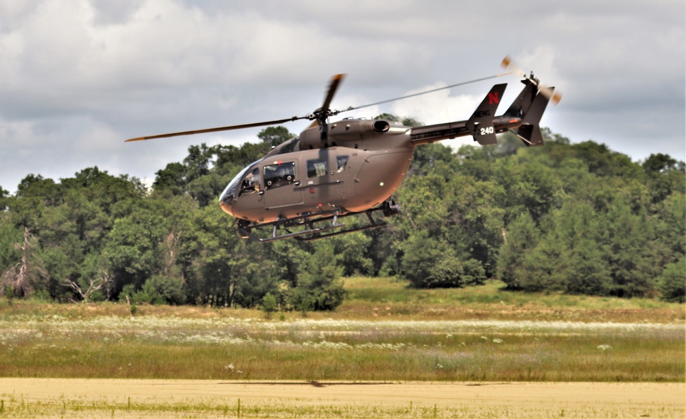 UH-72 Lakota operations for Patriot North 2019 exercise at Fort McCoy