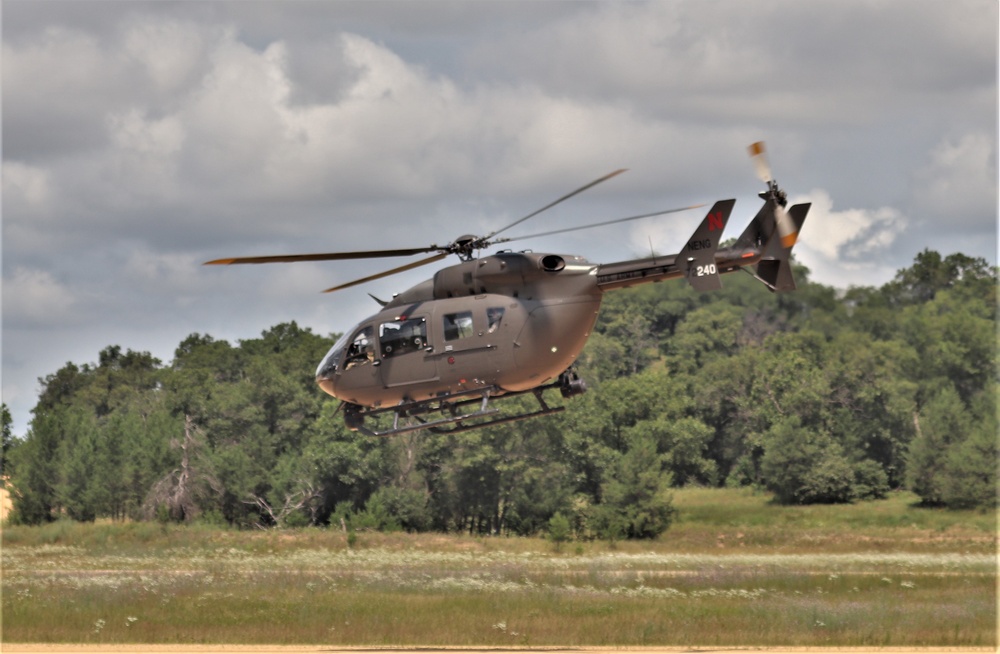 UH-72 Lakota operations for Patriot North 2019 exercise at Fort McCoy