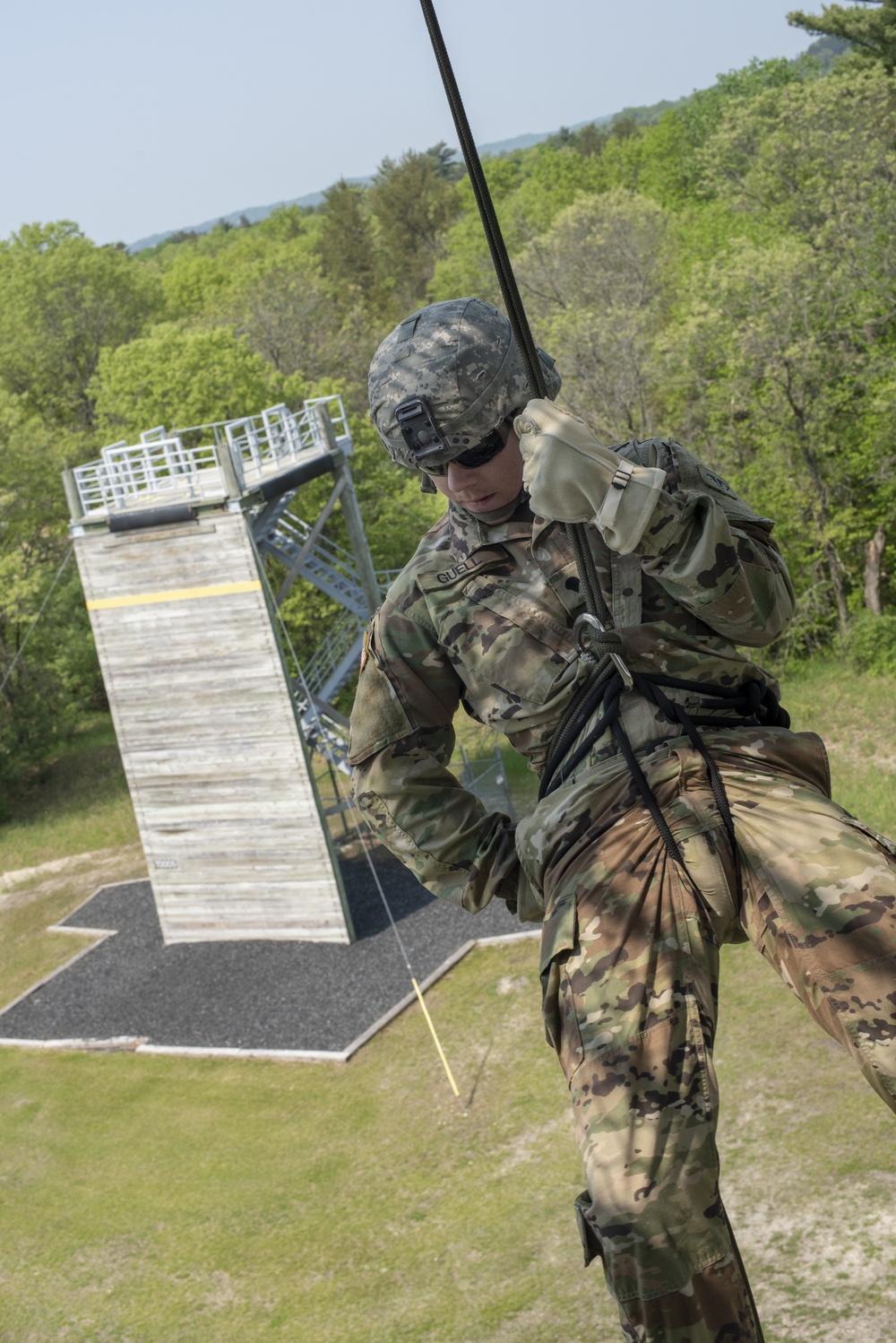 1157th Transportation Company train on air assault course