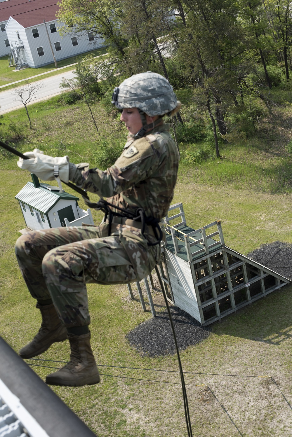 1157th Transportation Company train on air assault course