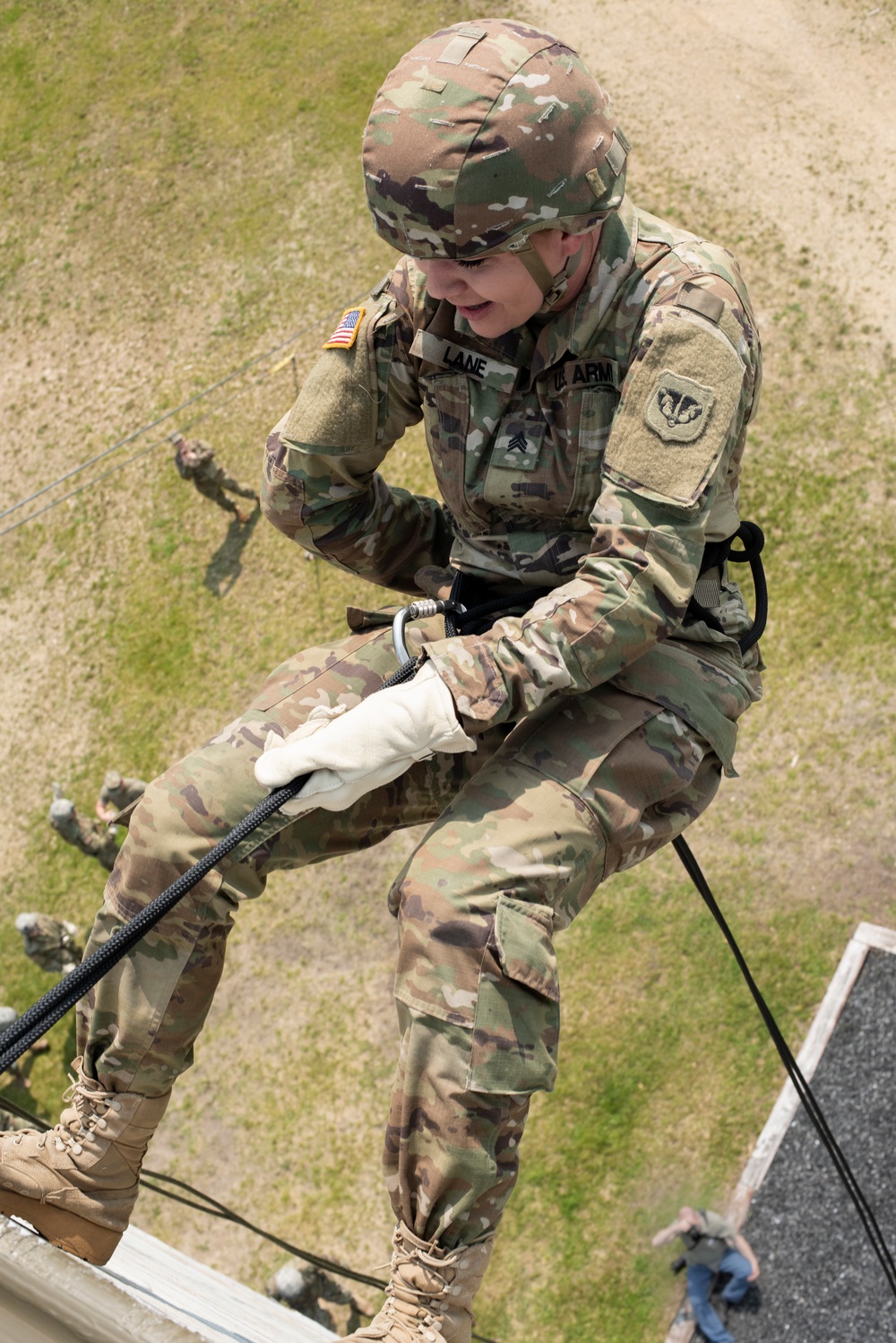 1157th Transportation Company train on air assault course