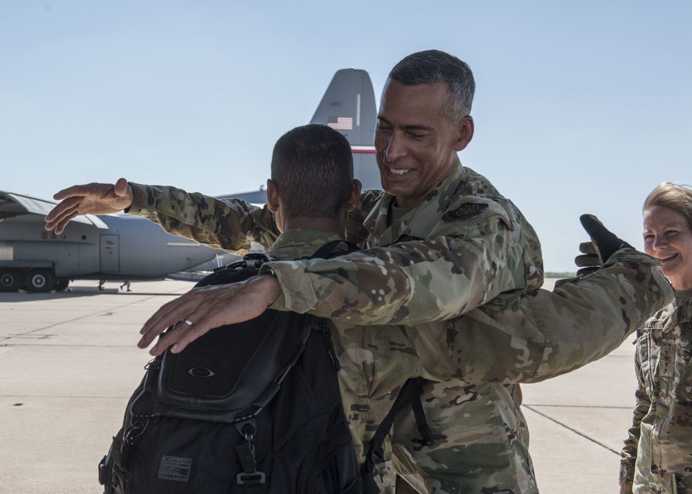 AMC command chief welcomes home his son from deployment