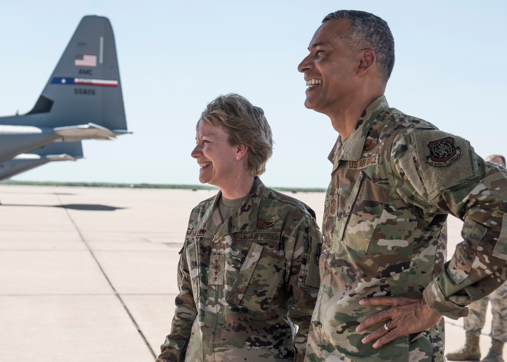 AMC command chief welcomes home his son from deployment