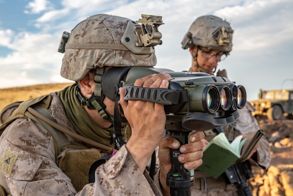 U.S. Marines with 1st ANGLICO participate in a live-fire exercise