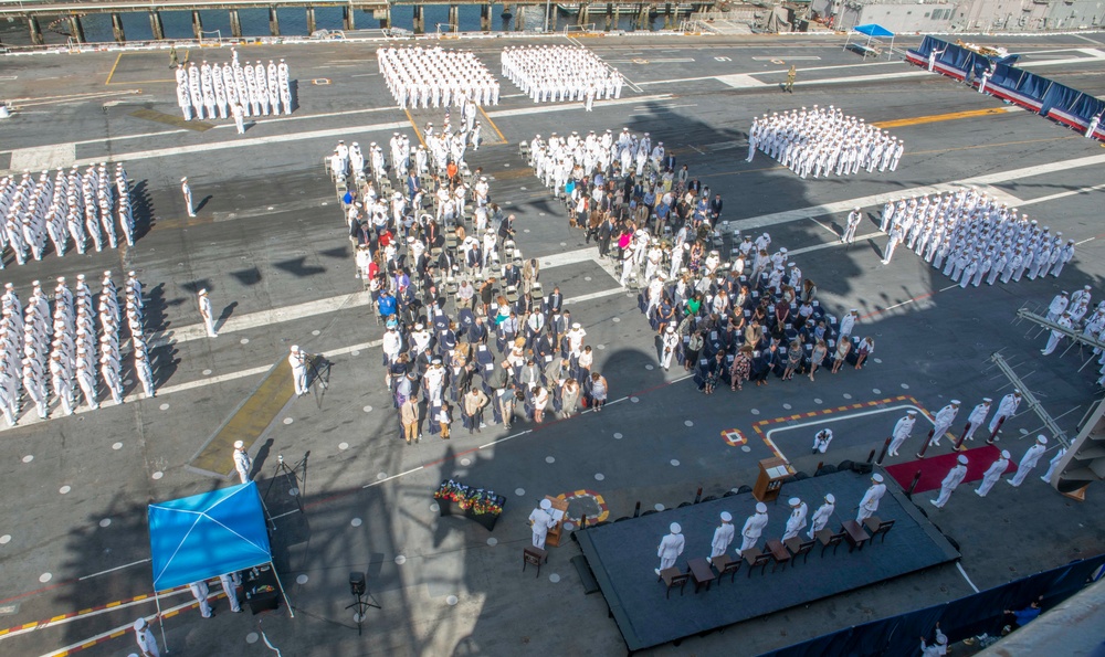 Nimitz Sailors Conduct Change of Command