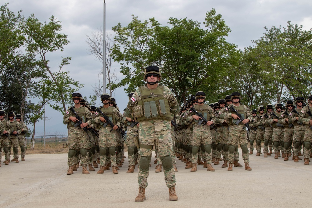 Georgian Defense Readiness Program-Training course completion ceremony