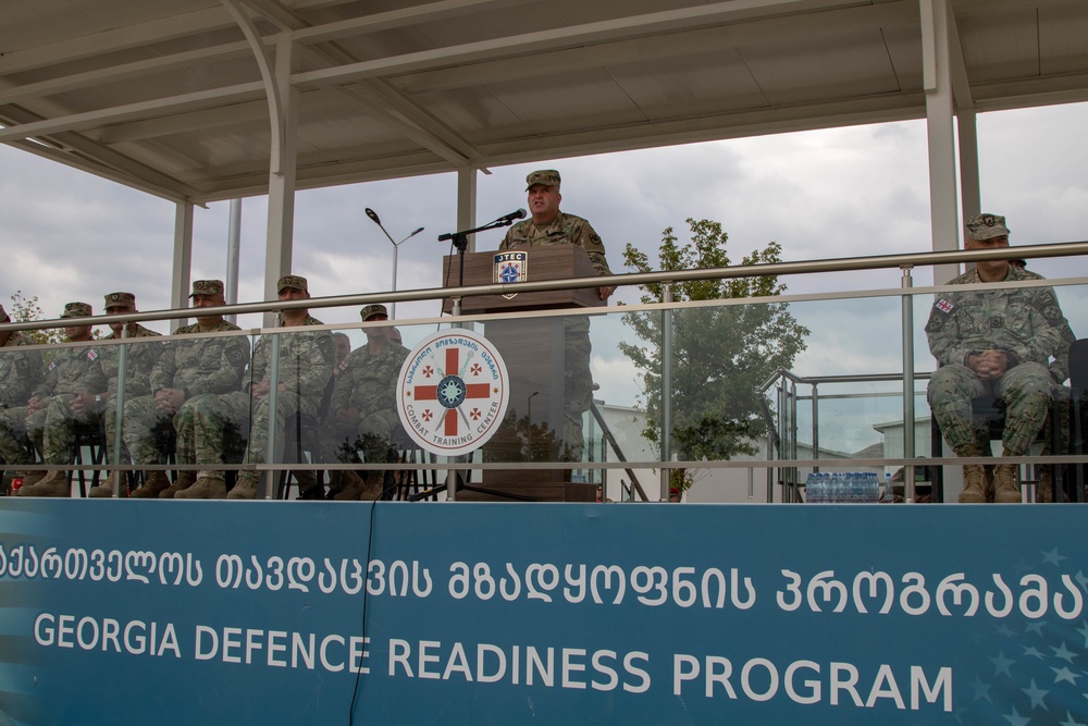 Georgian Defense Readiness Program-Training course completion ceremony