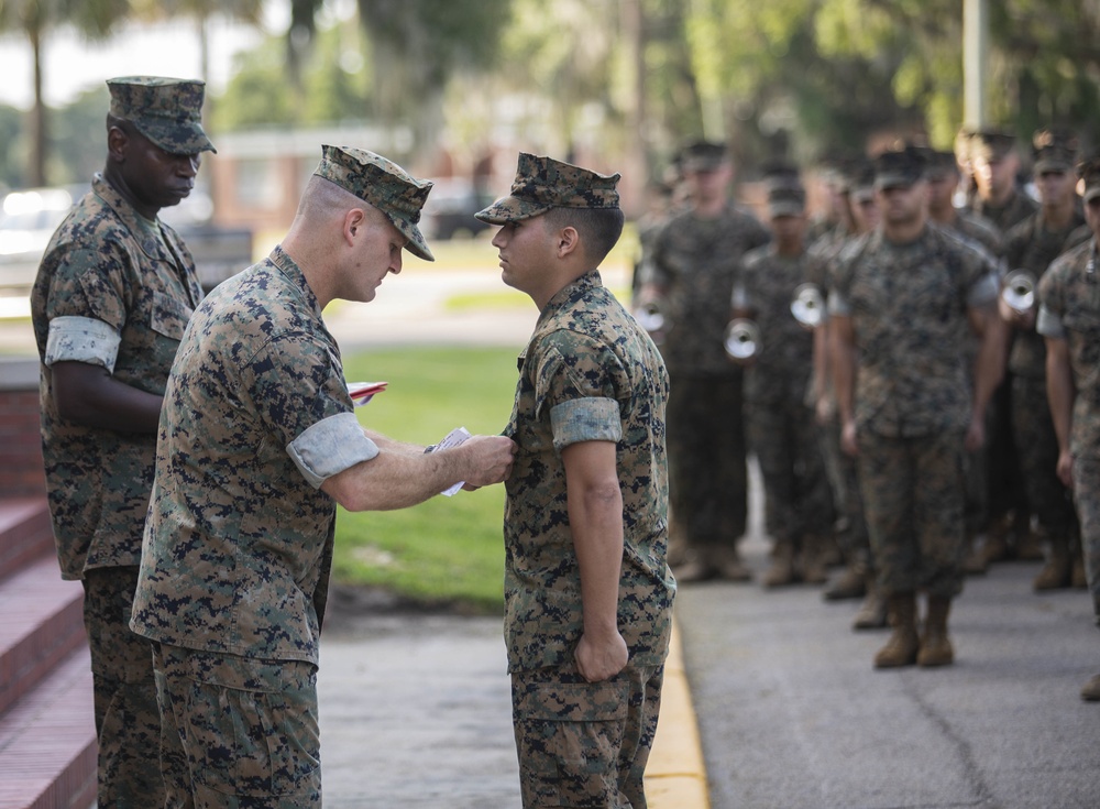 Parris Island Marine Awarded For Rescue in Car Crash Incident