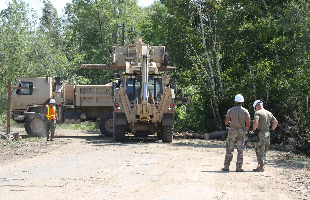 Wisconsin National Guard response in Polk, Barron, and Langlade Counties continues with debris removal
