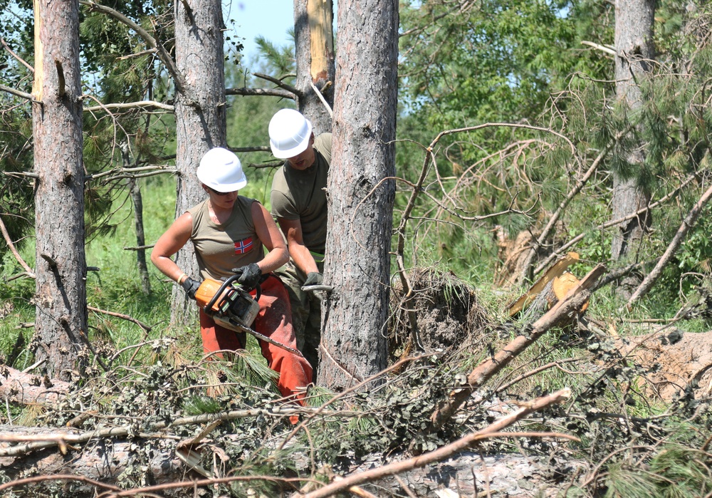 Wisconsin National Guard response in Polk, Barron, and Langlade Counties continues with debris removal